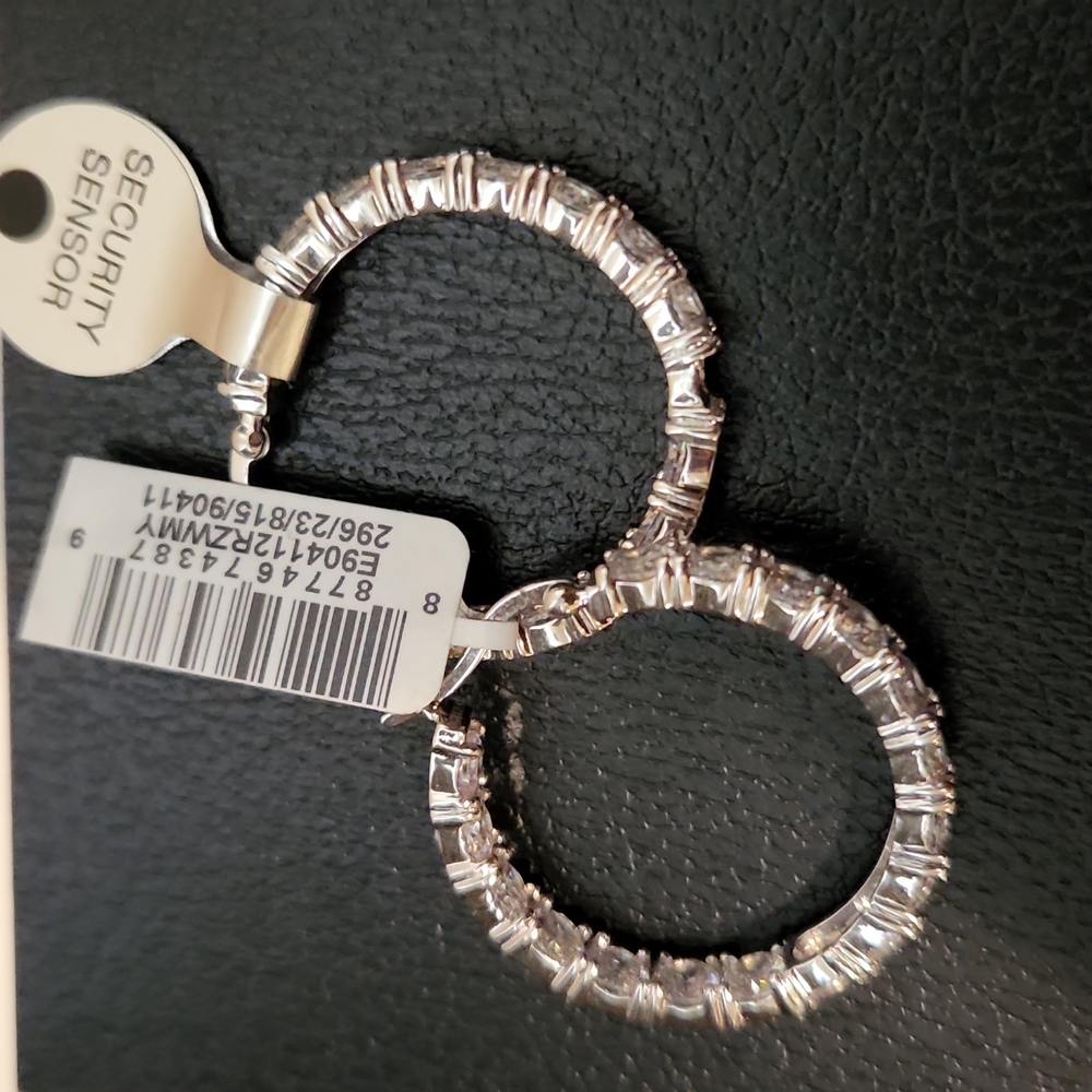 Cubic Zirconia Hoop Earrings